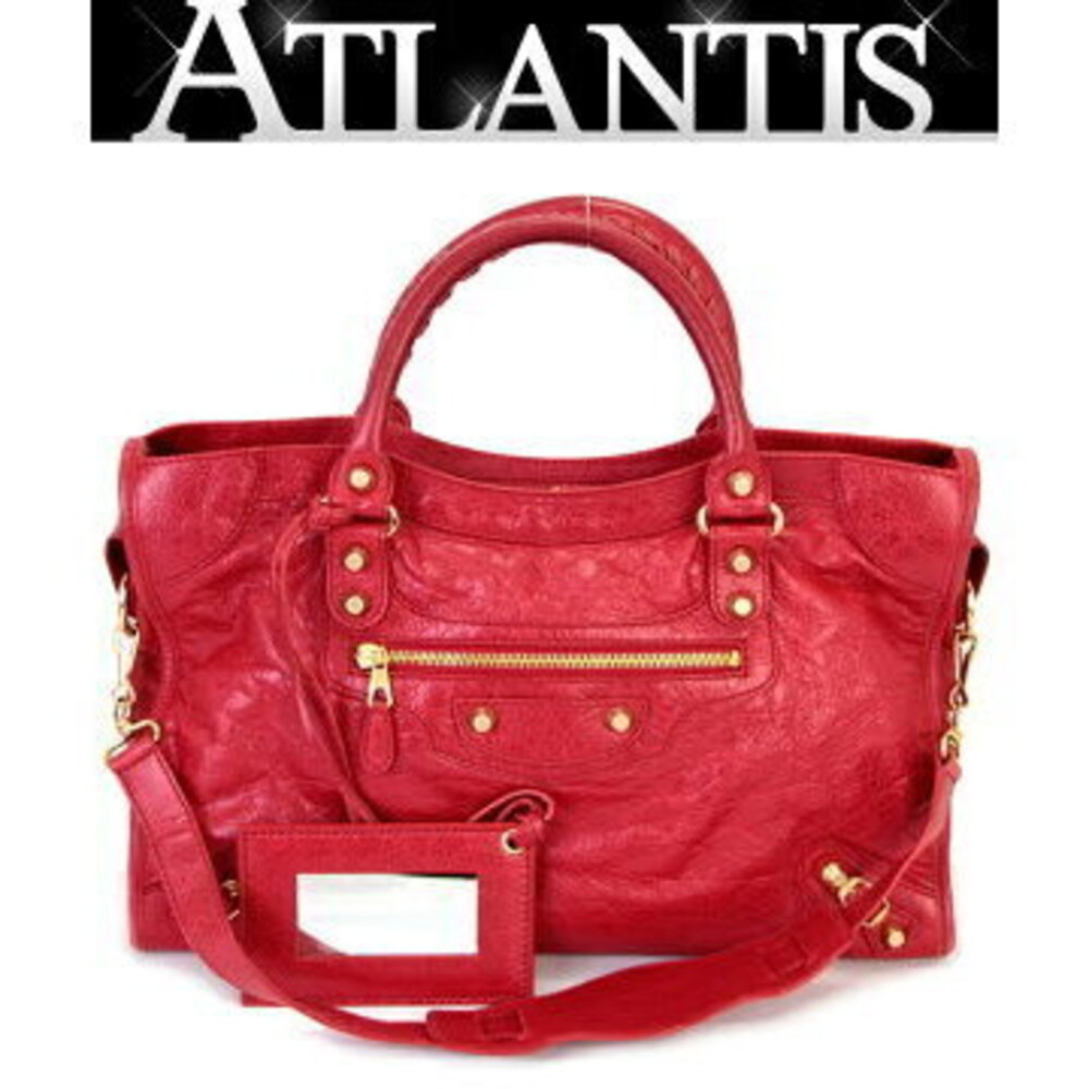 Balenciaga Giant City Bag Leather Red